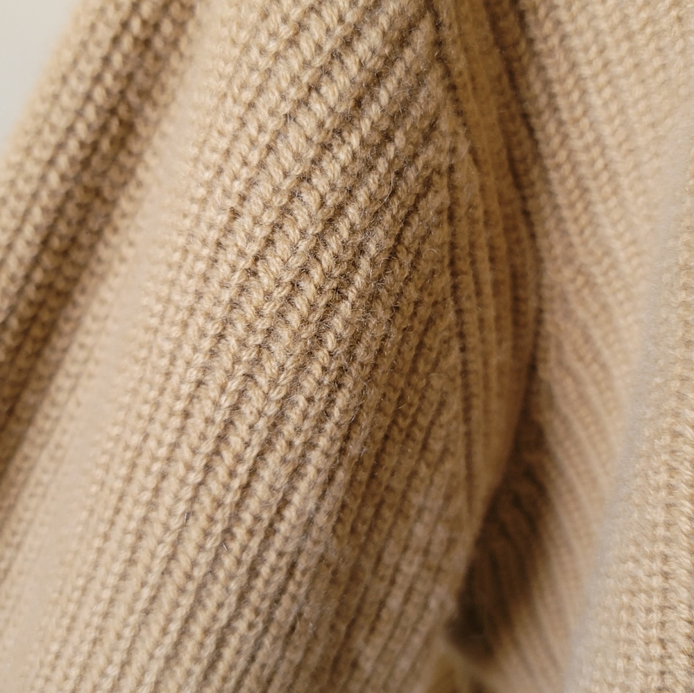 Jenni Kayne Boxy Half Zip Cashmere Sweater XS Undyed Stone $495 - Picture 9 of 9